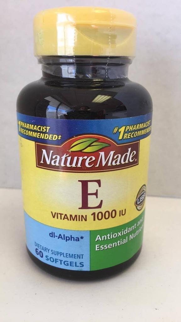Nature Made dl-Alpha Vitamin E 1000 IU Softgels 60 ea (Pack of 2) 2