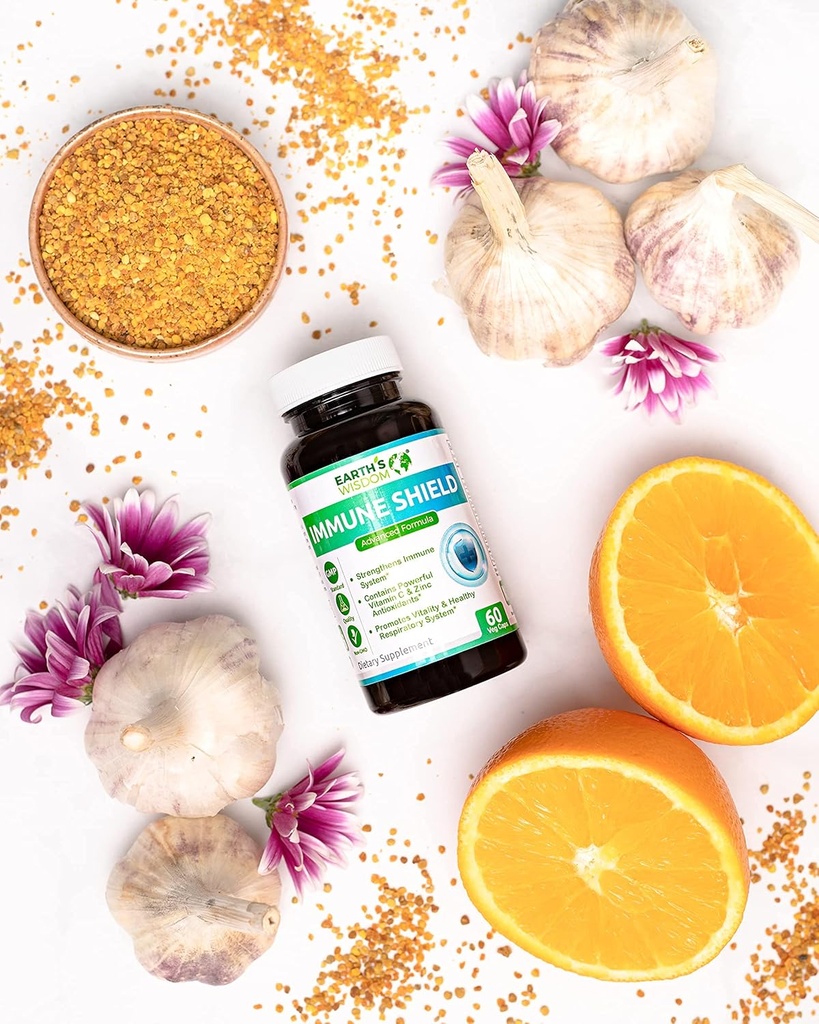 Vitamin D3 5000 IU Vitamin C 1000mg Zinc 50mg - Immune Support Supplement Adults with Elderberry Echinacea Garlic Lysine Turmeric Ginger Propolis Pepper Gluten Free 60 Non-GMO Capsules 4