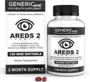 AREDS 2 SoftGels, 500 mg Vitamin C, 400 IU Vitamin E, 10 mg Lutein, 2 mg Zeaxanthin, 80 mg Zinc, 2 mg Copper - Supports Eye Health - 120 Mini SoftGels (Two Month Supply) 2
