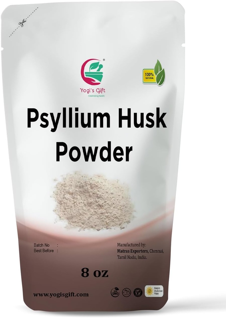 Psyllium Husk Whole 8 oz | 98% Purity | Soluble Fiber Supplement | Keto Friendly | Use in Smoothies, Cooking and Baking | Unflavored, Fine Ground, 100% Natural, Non GMO | by Yogi's Gift® 6