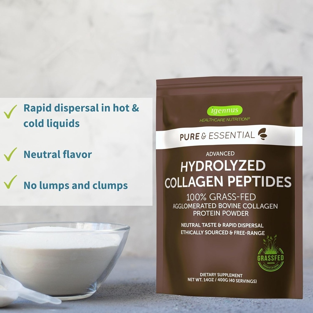 100% Grass-Fed Bovine Collagen Powder + High Absorption Curcumin C3 Complex Sport & Recovery Bundle, 300% Greater Absorption Curcuminoids with Rapid Uptake, by Igennus 3