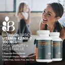 Bronson Vitamin K2 MK-7 100 MCG, K2 as MK7 Menaquinone, Bone Support Non-GMO, 120 Tablets 4
