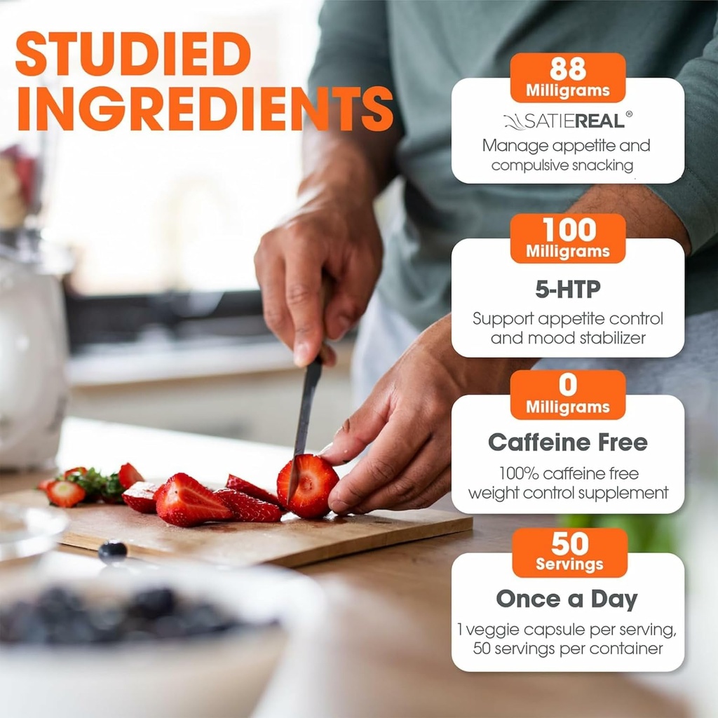 The Genius Brand - Genius Diet Pills for Weight Loss Support, 50 Veggie Capsules - Smart Appetite Suppressant for Women and Men - Natural 5-HTP & Saffron Supplement - Cortisol & Thyroid Support 5