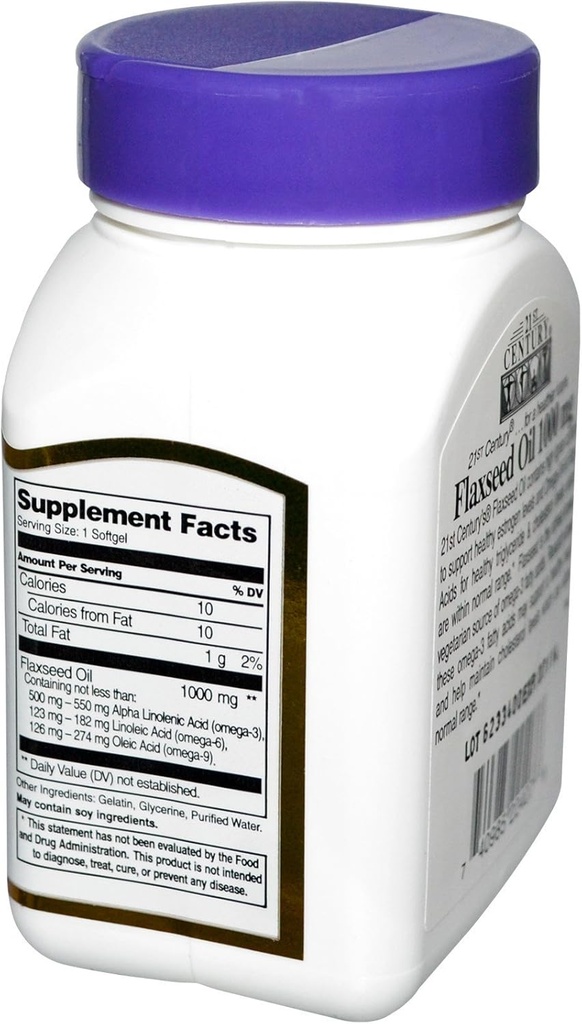 FLAX SEED OIL 1000mg 60 SOFTGELS 3
