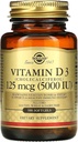 Solgar Vitamin D3 (Cholecalciferol) 125 MCG (5000 IU), 100 Softgels - Helps Maintain Healthy Bones & Teeth - Immune System Support - Non GMO, Gluten-Free, Dairy Free - 100 Servings 5
