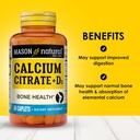 MASON NATURAL Calcium Citrate Plus Vitamin D3, 6 Month Supply, Strengthens Muscle Function & Bone Health, 3 Pack 3