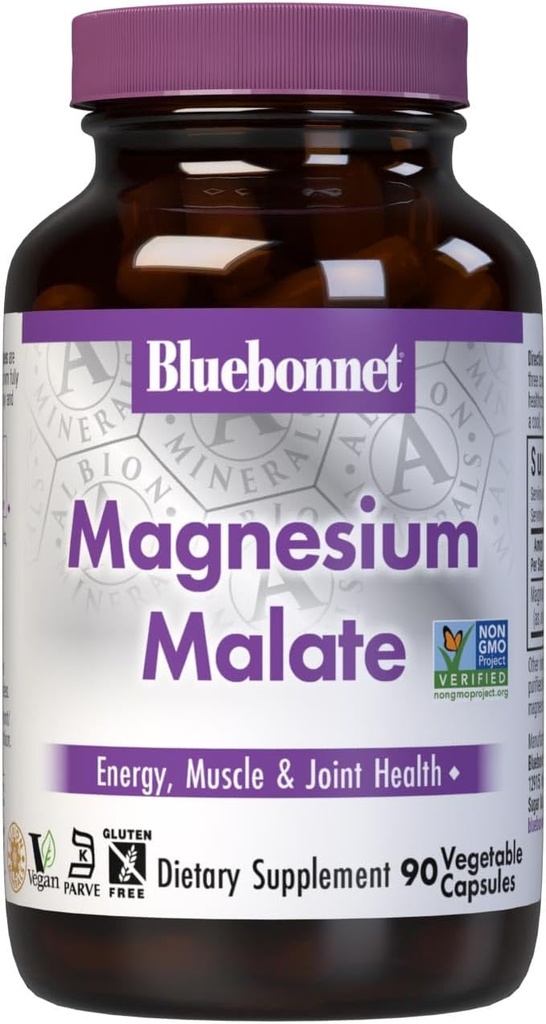 Bluebonnet Nutrition Magnesium Malate Vegetable Capsules - Supports Energy, Muscle & Joint Health - Non-GMO, Vegan, Kosher Certified, Gluten-Free, 90 Count 2