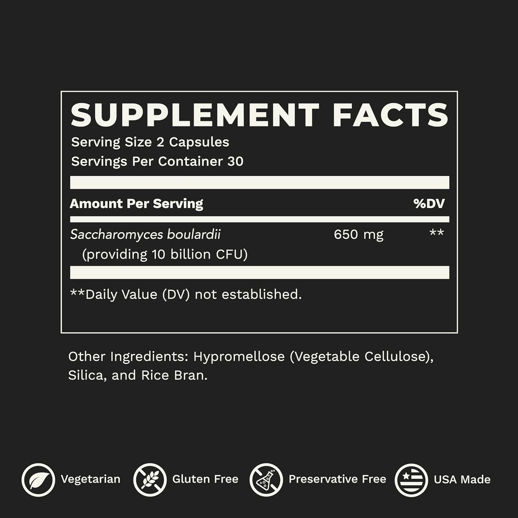 LifeSeasons Essentials S. Boulardii Probiotic - Supports Immune Function & Digestive Regularity - Promotes A Healthy Gut & Stronger Intestinal Lining - Eases Digestion - Saccharomyces - 60 Capsules 5