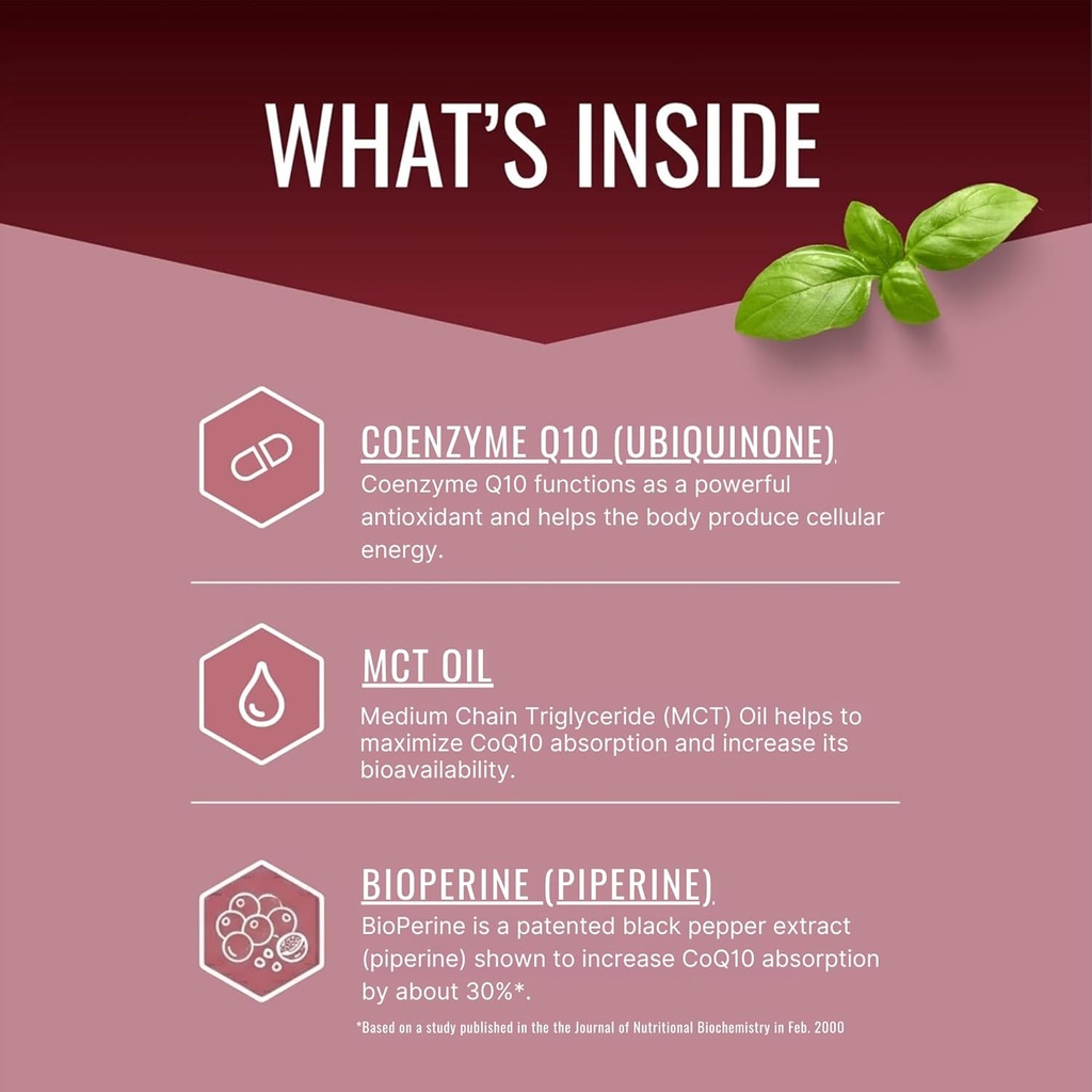Approved Science® CoQ10 MD - Extra Strength 300mg Pure CoQ10 with BioPerine® for Faster Absorption - Optimal Support - 6 Month Supply 3