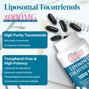 Liposomal Tocotrienols Supplement 1000mg, Vitamin E, Advanced Formula with 95% Delta-Tocotrienols & 5% Gamma-Tocotrienols - 60 Softgels (2 Bottles) 5