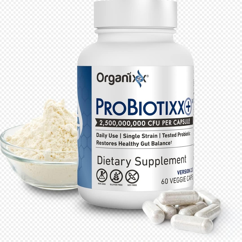 Organixx ProBiotixx+ Probiotic Supplement, Daily Probiotics for Women & Men For Digestive Health Gut Health, Immune Support, 2.5 Billion CFU, Gluten Free, Non GMO, Shelf Stable, 60 Vegetarian Capsules 3