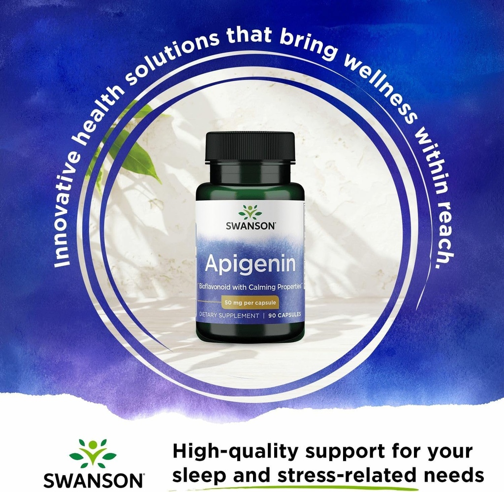 Swanson Apigenin-Bioflavonoid Supplement Natural Prostate Support-Metabolism & Nerve Health Support-Can Support Sleep & Relaxation 90 Caps, 50mg Each 2 Pack 6