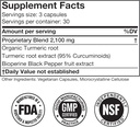 Doctor Morse's Turmeric Curcumin 1950mg & Cranberry 30000mg Bundle - Joint Support, Urinary Tract Health, and Immune Boost with BioPerine & Vitamin C, FDA-Registered, NSF-Certified 90 Capsules 6
