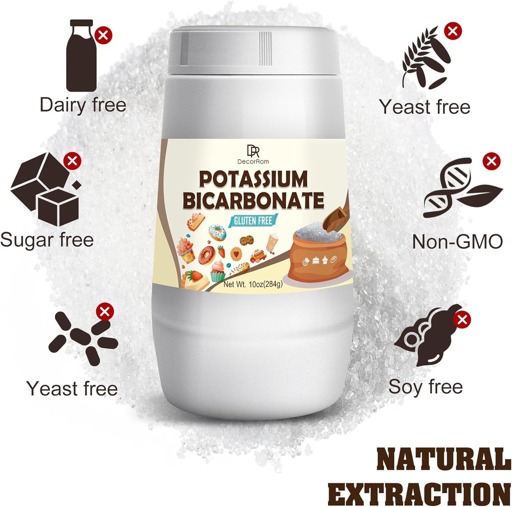 Potassium Bicarbonate 10oz - 100% Pure Potassium Bicarbonate Powder for Plants, Cakes, Wine Making, Leavening - Food Grade Potassium Bicarbonate Powder Leavening Agent for Baking, Cookies, Snacks 4