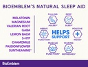 BioEmblem Natural Sleep Aid for Adults with Melatonin, Valerian Root, Suntheanine & More | Healthy Sleep Supplement | Herbal Sleeping Pills | 60 Capsules 3
