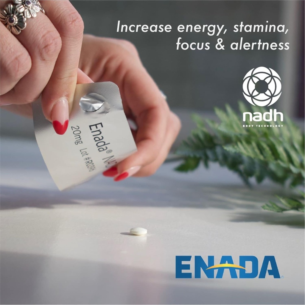 ENADA 20 x NADH Supplement | Boost Energy, Mental Focus, Stamina | Support Fatigue, Cell Regenerator | 20mg NADH 30 Lozenges (1 per serving) | Natural Energy Supplements for Women and Men 5