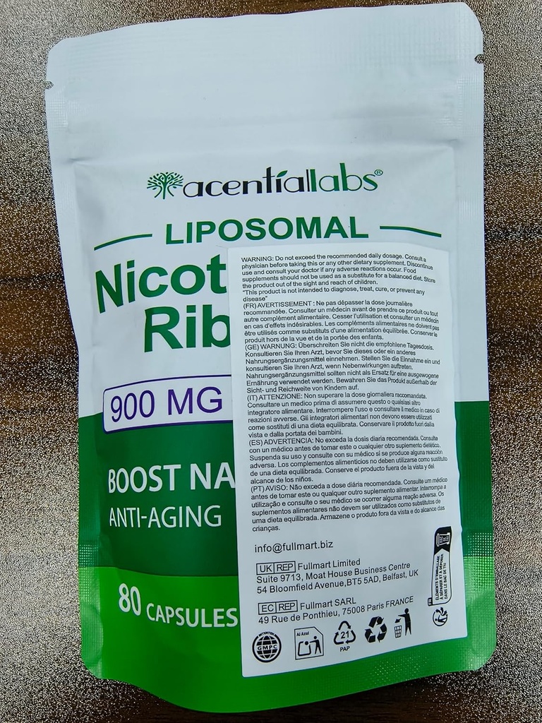 NAD+ Supplement for Anti Aging and Cell Regeneration, 900mg NAD Supplement, Liposomal Nicotinamide Riboside, Support Cellular, Muscle & Energy, NMN Supplement Alternative 80p 3