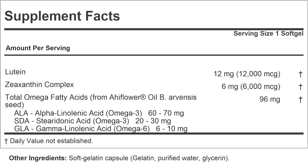 ANDREW LESSMAN Maximum L+Z 120 Softgels - 12mg Lutein, 6mg Zeaxanthin, Key Nutrients to Support Eye and Brain Health, and Promote Healthy Vision. No Additives. Easy to Swallow Softgels 3