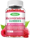 2000mg Organic Resveratrol Gummies for Women - Sugar Free Resveratrol-Nutritional-Supplements for Antioxidant Support, Cellular Health, Immunity, Brain & Energy, Raspberry Flavor, 60 Count 2