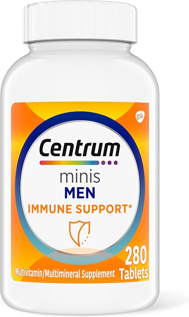 Centrum Minis Men's Daily Multivitamin for Men for Immune Support with Zinc and Vitamin C, 280 Mini Tablets, 140 Day Supply 2