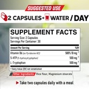 5 HTP Supplement 1010mg - 60 Capsules - 3in1 Combined with Vitamin B6, L-Tryptophan - Comfortable Mood, Brain Health, Body Management & Immune System Support 3