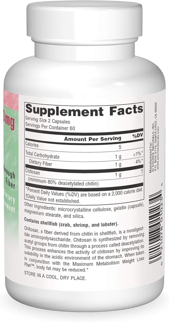 Source Naturals Diet Chitosan 500 Mg,120 Capsules 4