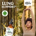 Wild & Organic Lobelia Tincture - Lung Detox and Cleanse - Liquid Lobelia Herb Supplement - Vegan, Sugar & Alcohol-Free Leaf Extract Drops - 4 fl oz 3