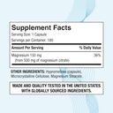 Magnesium Citrate 500 mg | High Potency Elemental Magnesium | Total 180 Veggie Caps, Superior Absorption, Non-GMO, NO Gluten and Dairy, Supports Muscle, Joint, and Heart Health 3