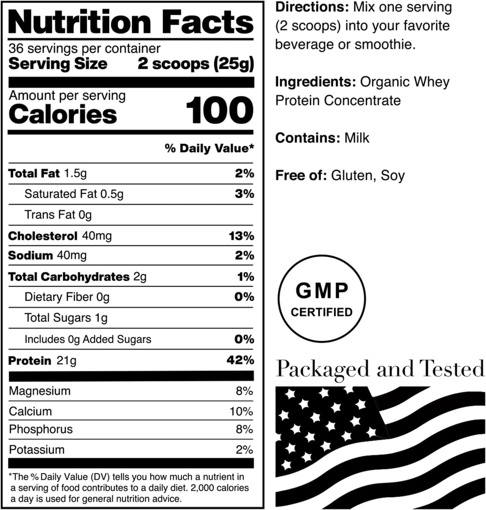 NorCal Organic - Classic Whey Protein - 100% Grass-Fed and Grass-Finished - UNFLAVORED - Lecithin-Free - 2lb Bulk 4