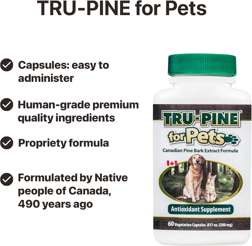 Essiac International Tru-Pine for Pets, 60 Capsules 4