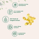 Micro Ingredients Oil of Oregano Softgels 300 Count & Lions Mane Supplement 240 Veggie Capsules Bundle 2 Pack | Carvacrol & Thymoquinone | Superfood Mushroom Antioxidants with L-Ergothioneine 5