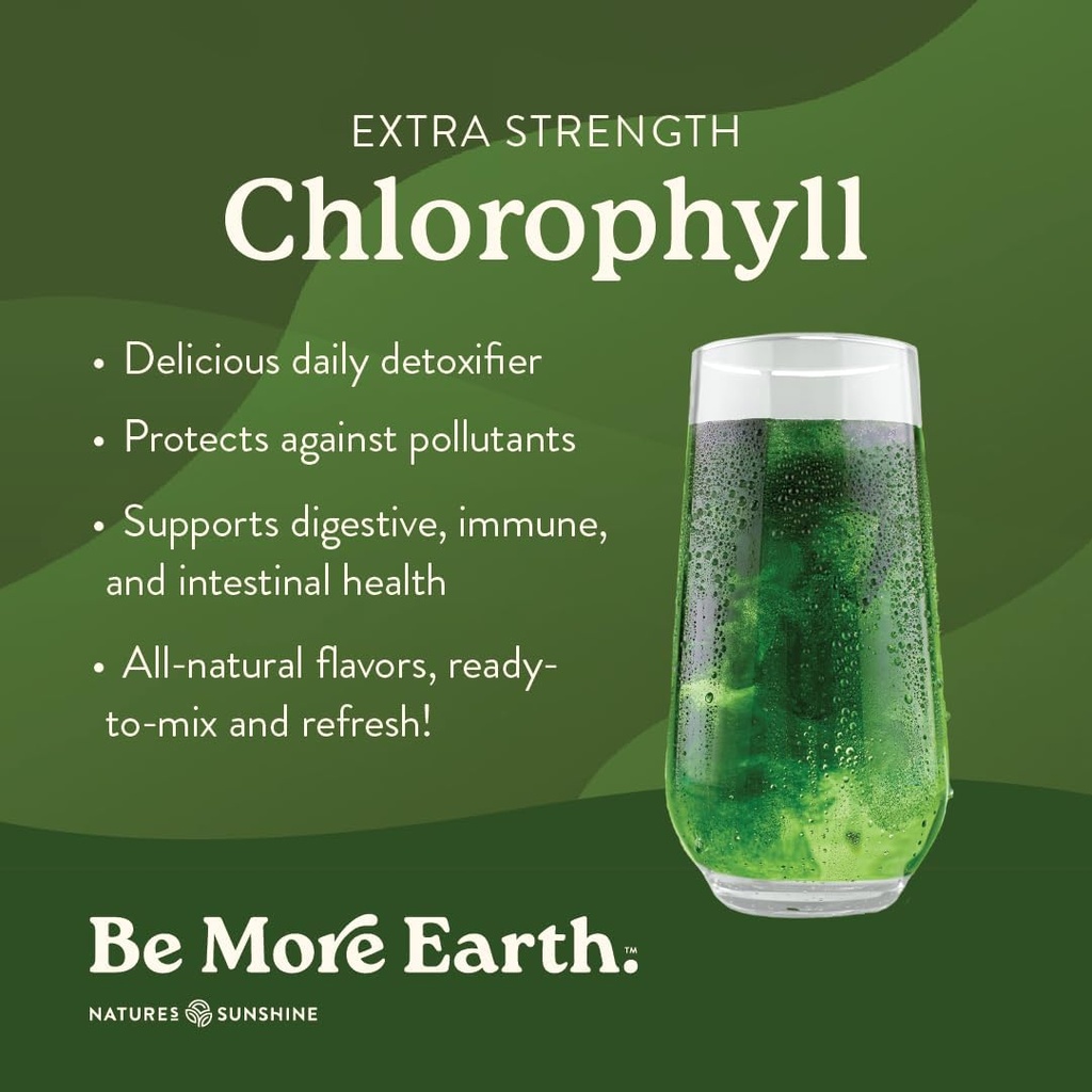 Nature's Sunshine Chlorophyll Stick Packs: Supercharge Your Detox and Boost Gut Health in Convenient, Delicious Stick Packs (Spearmint) 3