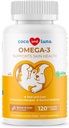 Omega 3 Fish Oil for Dogs - 120 Chewable Tablets - with Omega 3, 6, and 9, Vitamin E for Dog Shedding, Itchy, Dry Skin, Joint & Heart Support 2