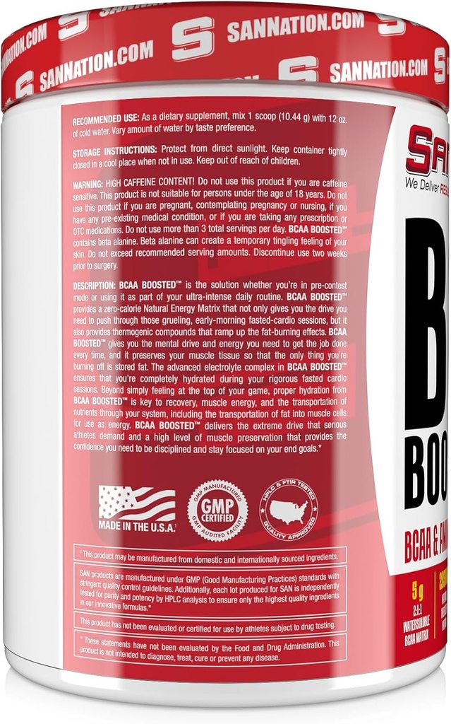 SAN BCAA Boosted Fruit Punch - Premium Branched-Chain Amino Acids for Muscle Recovery and Energy 3