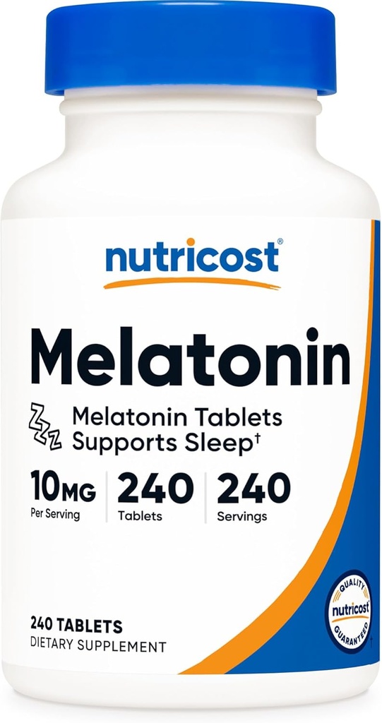 Nutricost Melatonin 10mg, 240 Tablets - 10mg Per Serving, Non-GMO, Gluten Free 2