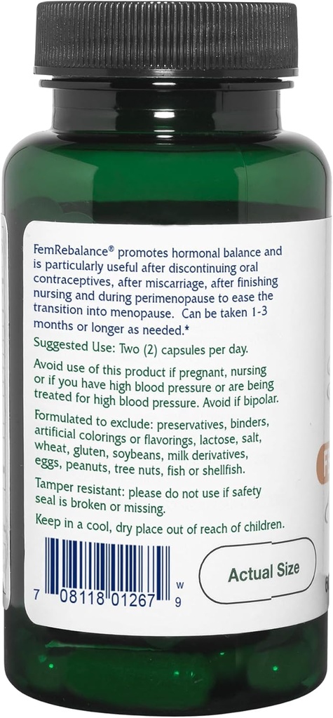 Vitanica FemRebalance, Hormone Balance Support for Women, Vegan, 60 Capsules 4
