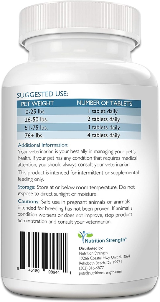 Thyroid Supplement for Dogs, Support for Hypothyroidism in Dogs with Organic Bladderwrack, Promotes Normal Function of Endocrine and Enzyme Systems, 120 Chewable Tablets 3