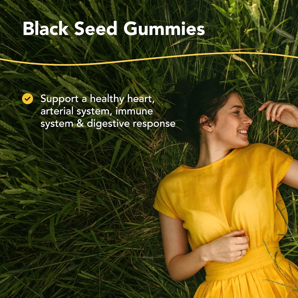 NORTH AMERICAN HERB & SPICE Black Seed Gummies, Pomegranate Flavor - 60 Gummies - Cardiovascular & Digestive Support - Non-GMO - 30 Servings 3