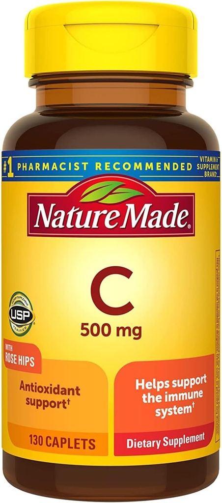 Nature Made Vitamin C, 500 mg (250 Caplets) Package may vary 4