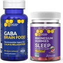 NATURAL STACKS GABA Brain Food + Sleep Magnesium Gummies Bundle - Supports Sleep & Relaxation* - 90 Total Pieces 2