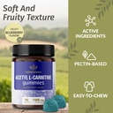 HERBAMAMA ALCAR Acetyl L-Carnitine 1500mg Gummies - L Carnitine Supplement for Energy, Focus & Brain Support - Vegan, Non-GMO - 90 Pectin-Based Blueberry-Flavored Chews 5