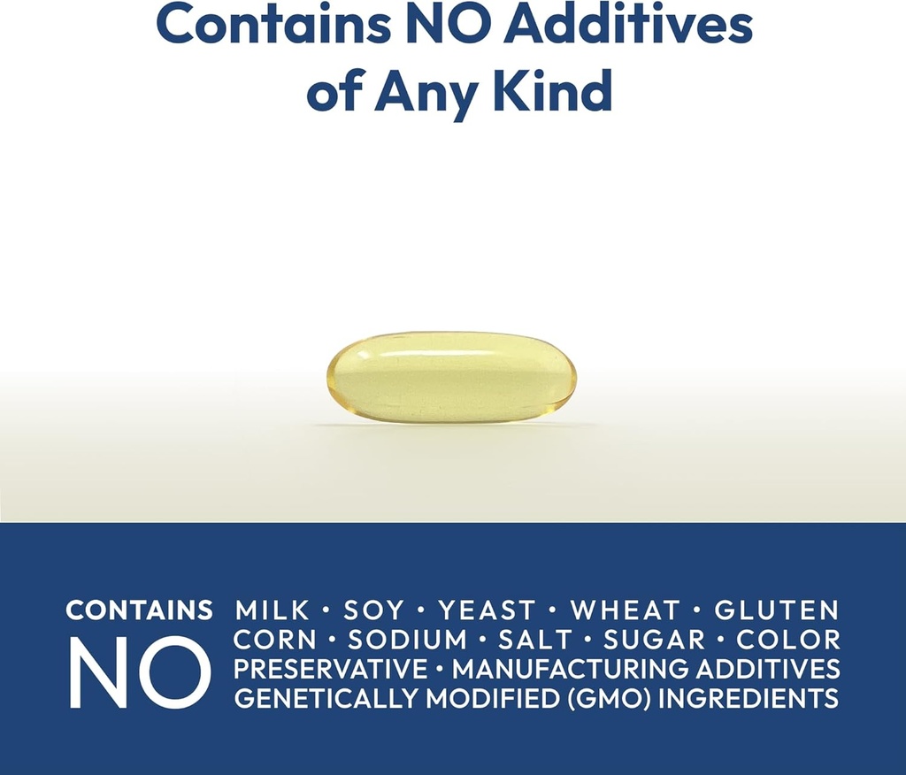 ANDREW LESSMAN Maximum Essential Omega-3 Unflavored, 180 Softgels - Ultra-Pure Omega-3 Fish Oil 1200 mg-High DHA, No Mercury Supplement-Small, Easy to Swallow Fish Oil Capsules 5