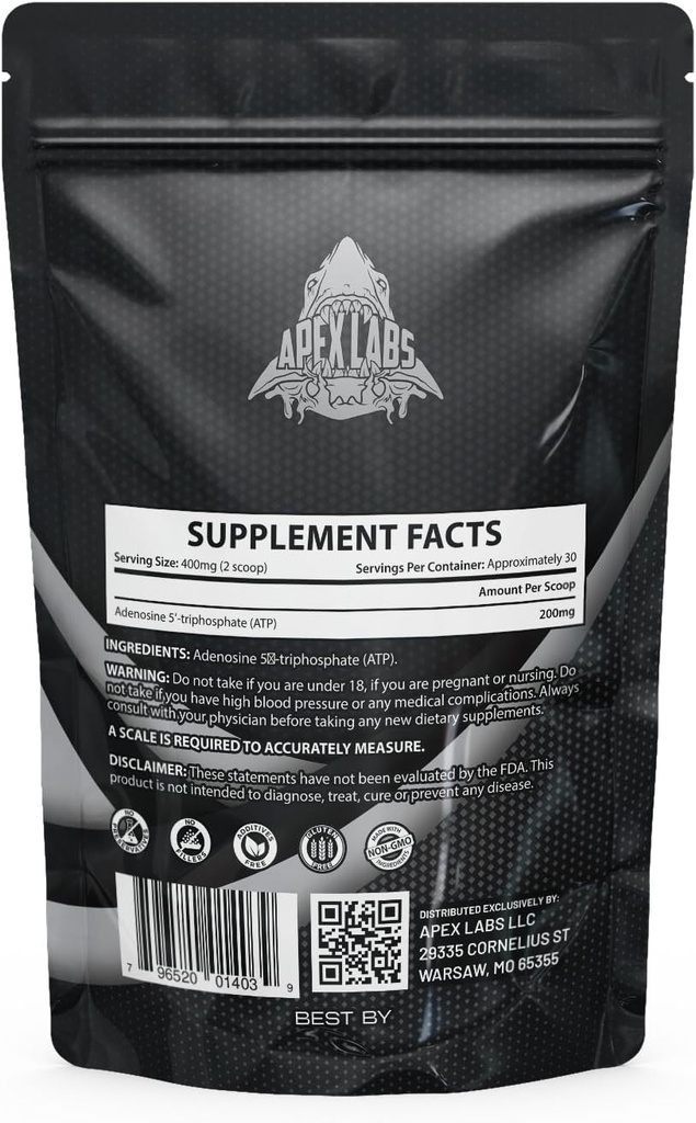 ATP| Adenosine Triphosphate| Supports Cellular Energy and Mitochondrial Health (0.4 Ounce) 3