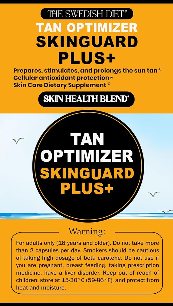 Tan Optimizer SkinGuard Plus+ – Sugar-Free Tanning & Anti-Aging Supplement with 240mg Polypodium, Beta Carotene & Antioxidants for Radiant, Youthful Skin – 30 Capsules 6