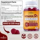 NEW AGE Vitamin D3 5000 IU 125mcg Gummies - Support Immune Support, Strong Bone Health - Non-GMO, Gluten-Free, Dairy-Free, No Gelatin (180 Gummies (Pack of 3)) 3