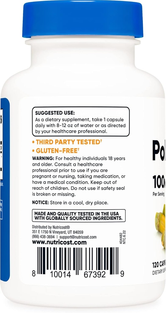 Nutricost Policosanol 100mg, 120 Capsules - Gluten Free, Non-GMO, and Vegetarian Friendly 4