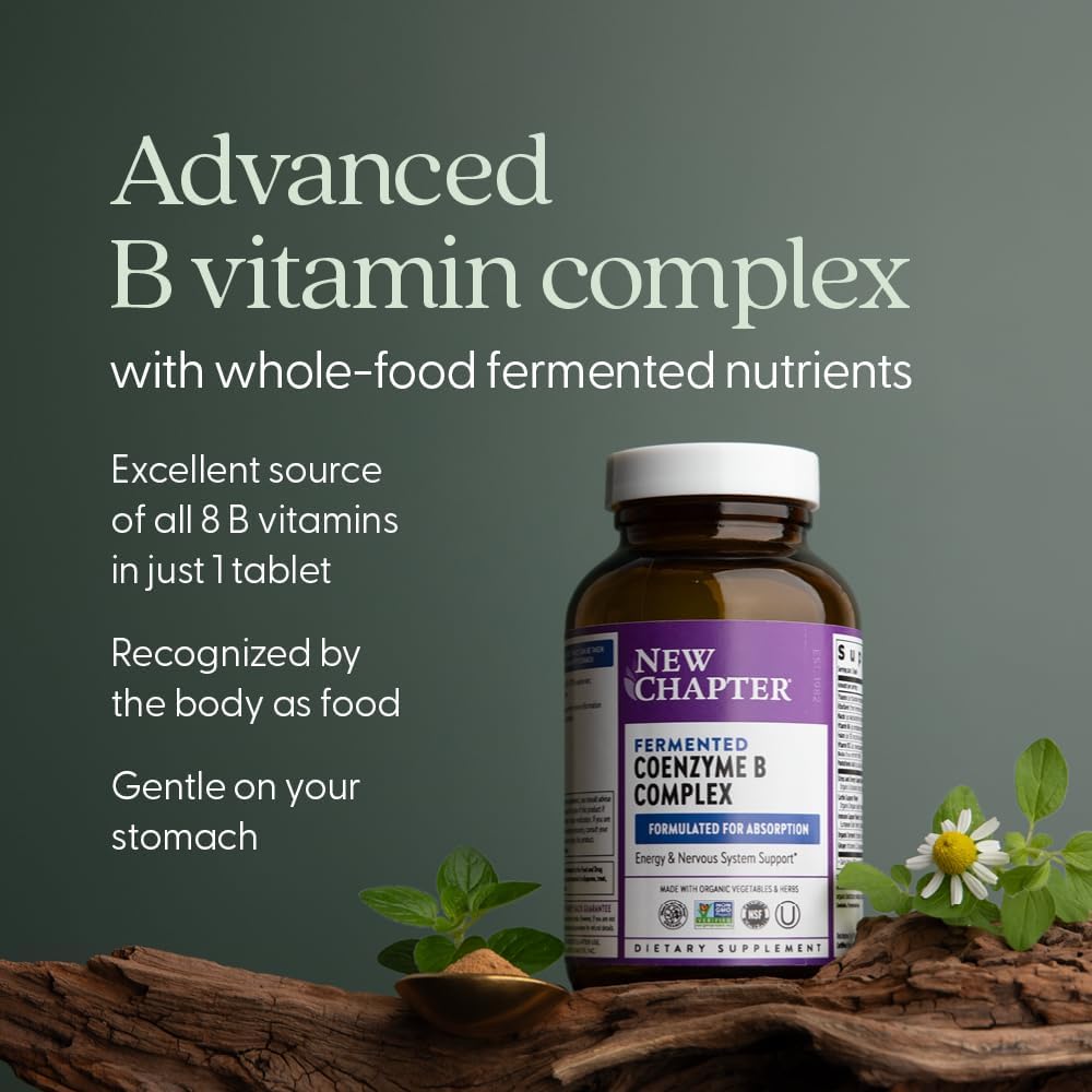 New Chapter Vitamin B Complex – Fermented Coenzyme B Complex Rich in Vitamin B12 + Vitamin B6 + Biotin + Made with Organic Ingredients - 30 ct 4