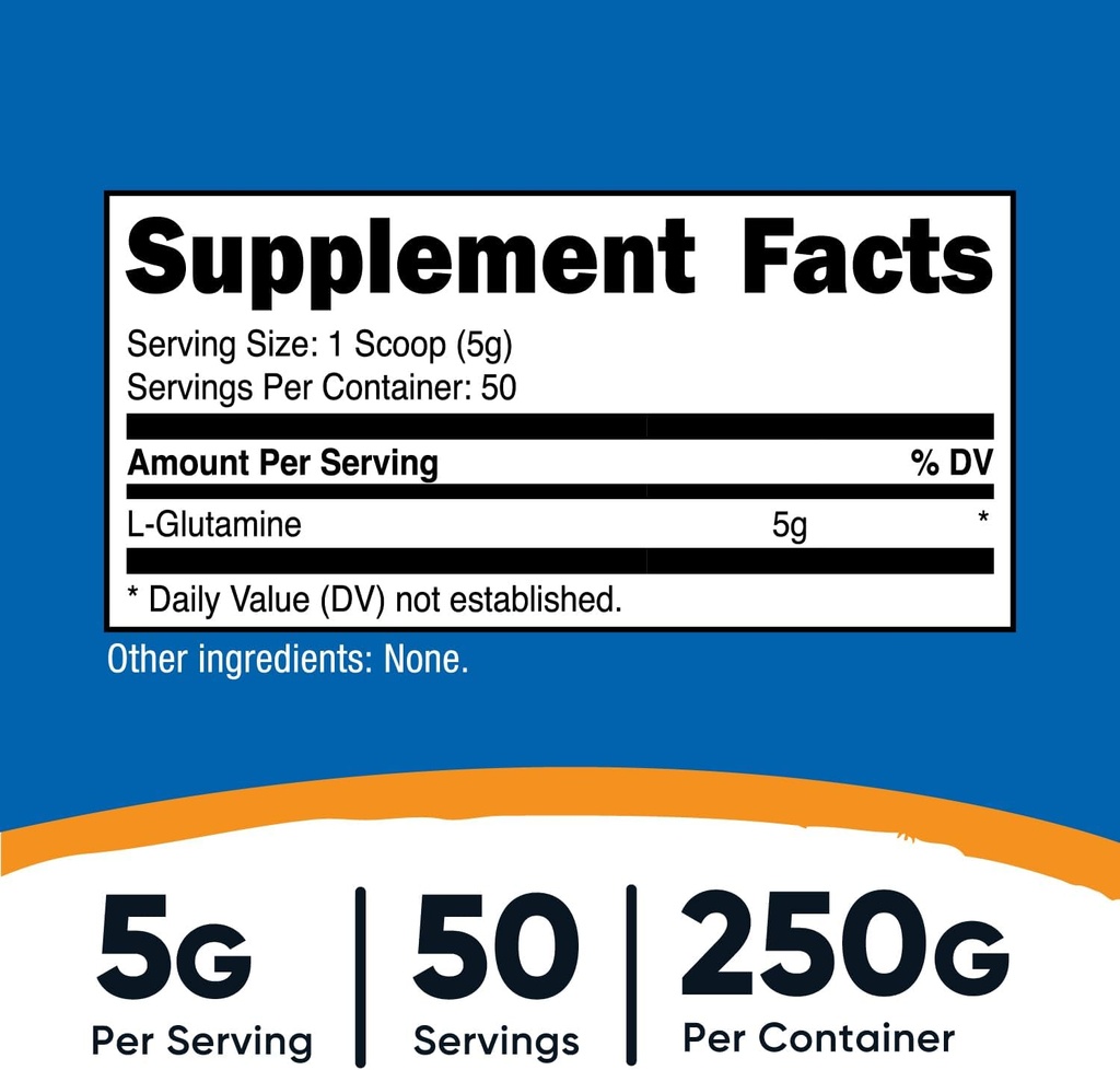 Nutricost L-Glutamine Powder 250 Grams 3