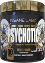 Insane Labz Psychotic Gold, High Stimulant Pre Workout Powder, Extreme Lasting Energy, Pumps and Endurance with Beta Alanine, DMAE Bitartrate, NO Booster (60 Servings, Fruit Punch) 2