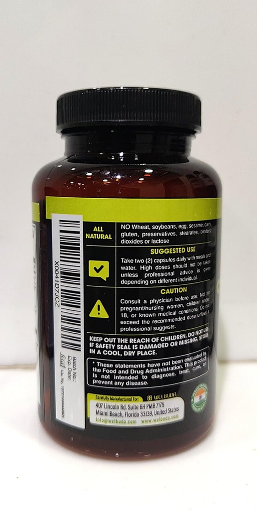Citrus Bergamot with Olive Leaf, Hawthorn Berry & More - Combined Formula for Circulatory Health, Protective Function, Skin Health - 210 Capsules - 105 Day 5
